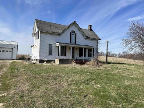 Circa 1886 Indiana Fixer Upper Farmhouse For Sale on 3 Acres $99,900 - Country Life Dreams Pole Barn Garage, Fixer Upper Farmhouse, Life Dreams, Barn Garage, Rural Living, Pole Barn, Bath House, Houses For Sale, Maine House