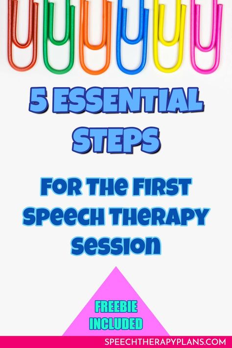 Need  speech  and  language  activities  for  your  first  speech  therapy  session?  Here  are  my  5  essential  steps  that  I  do  every  year  for  back  to  school  speech  therapy  session. Back To School Speech Therapy, Speech And Language Activities, Slp Organization, School Speech Therapy, Language Therapy Activities, Slp Ideas, Articulation Therapy, School Slp, Speech Therapy Materials