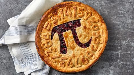 An easy berry pie gets a mathematical update for Pi Day, 3/14 of course. Berry Pie Recipe, Pi Pie, Triple Berry Pie, Perfect Apple Pie, Favorite Pie Recipes, Fresh Strawberry Pie, Pie Day, Berry Pie, Best Pie