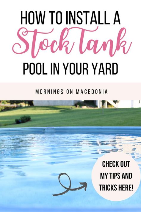 Learn how to easily install a stock tank pool anywhere in your yard this summer! Tap the link above for all the details! Pool Stock Tank, Diy Stock Tank Pool, Diy Pools, Paver Sand, Diy Stock Tank, Stock Tank Pool Diy, Led Pool Lighting, Intex Pool, Diy Tank