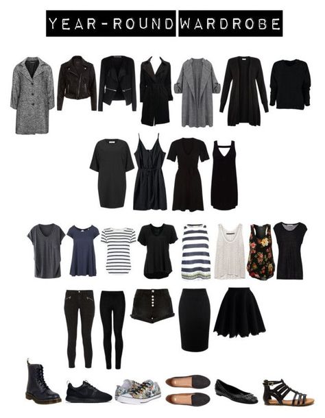 "Year-round Capsule Wardrobe 30" by toukotakku on Polyvore featuring Verpass, New Look, Noisy May, WithChic, The Row, Oasis, Free People, J Brand, River Island and Miss Selfridge Year Round Wardrobe, Minimalist Moda, Round Wardrobe, Minimal Wardrobe, Fashion Capsule Wardrobe, Minimalist Capsule Wardrobe, Clothes And Shoes, Capsule Outfits, Retro Mode