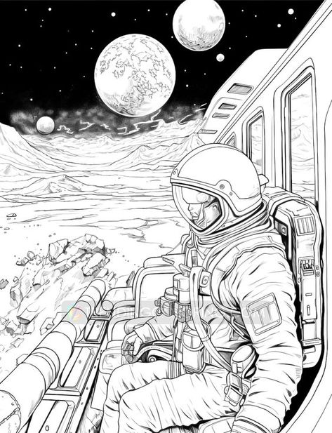 50 Astronaut's Adventure Coloring Pages - Instant Download - Printable Coloring pages for kids #coloringpagesforkids Coloring page for kids #coloringpageforkids Kids coloring page #kidscoloringpage 13.185 Adventure Coloring Pages, Free Quilt Patterns Printables, Imagination Drawing, Inspirational Quotes Coloring, Draw Black, Predator Alien Art, Extraterrestrial Life, Planet Drawing, Coloring Pages Winter