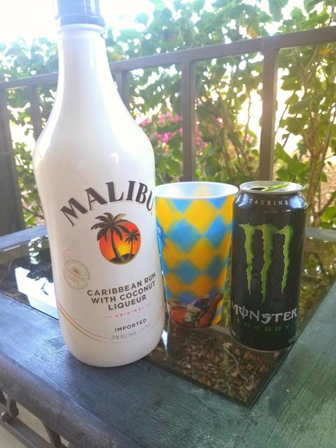 California Sweet Tea 2oz Malibu Coconut Rum 8oz Monster Energy Energy Drink Cocktails, Malibu Coconut, Monster Energy Drink, Drinks Alcohol, Coconut Rum, Alcohol Drink Recipes, Drinks Alcohol Recipes, Alcohol Recipes, Tito's Vodka Bottle