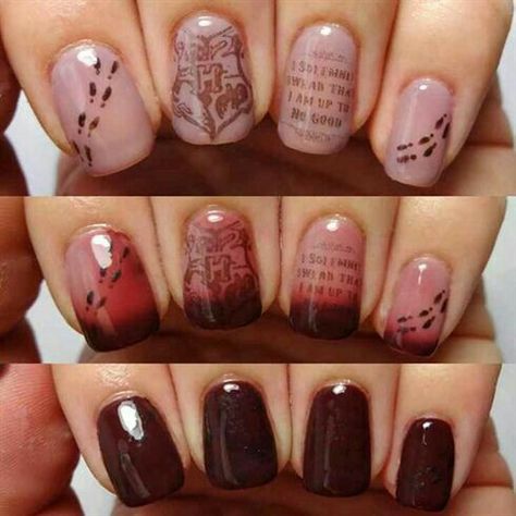 Map Nail Art, Maquillage Harry Potter, Harry Potter Nails Designs, Map Nails, Harry Potter Makeup, Fanfiction Recommendations, Harry Potter Nail Art, Harry Potter Nails, Stile Harry Potter