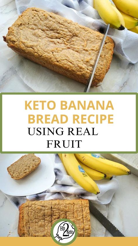 Best Keto Banana Bread Ever (Yes... We Made a Fruit-Based Bread KETO!) Monk Fruit Banana Bread, Banana Bread Keto Recipe, Keto Banana Nut Bread, Low Carb Banana Recipes, Keto Banana Recipes, Easy Keto Banana Bread, Banana Bread Keto, Keto Banana Bread Recipe, Banana Bread Low Carb