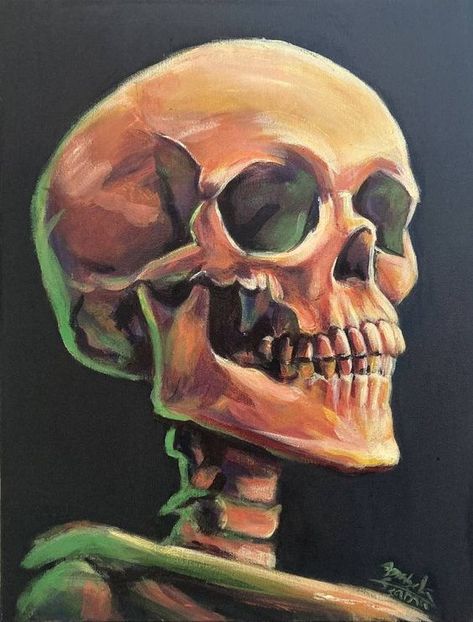 Skull Painting, Arte Sketchbook, Realism Art, Art Pop, Art Inspiration Painting, Charcoal Drawing, Painting Art Projects, Cool Art Drawings, Sketchbook Art Inspiration