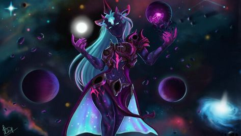 ArtStation - Dark Cosmic Syndra Fanart, Bruce Neves Izuku X Harem, X Male Reader, Celestial Art, New King, Fantasy Creatures Art, Lol League Of Legends, Fantasy Concept Art, Arte Fantasy, Creature Concept