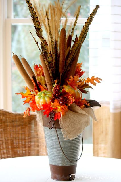 Top This Top That: Easy Fall Decor Vintage Fall Decor, Cat Tails, Easy Fall Decor, Manor Farm, Fall Flower Arrangements, Fall Floral Arrangements, Fall Arrangements, Fall Deco, Autumn Decorating