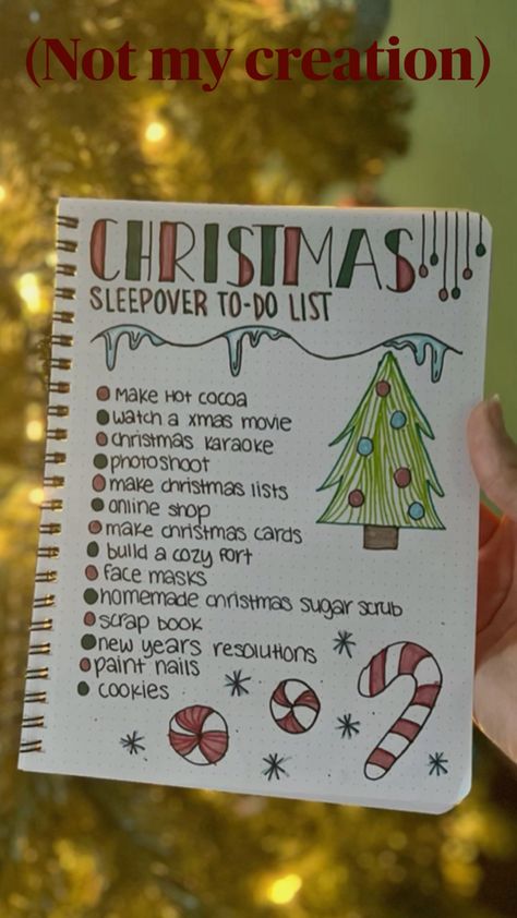 Christmas, Sleepover🎄💤 Christmas Eve All Nighter, Christmas All Nighter Ideas, Aesthetic Things To Do At A Sleepover, Ultimate Christmas Sleepover, Christmas Break Ideas For Teens, Things To Do At A Sleepover Christmas, Things To Do On Xmas Eve, Bestie Christmas Sleepover Ideas, Christmas Eve Sleepover