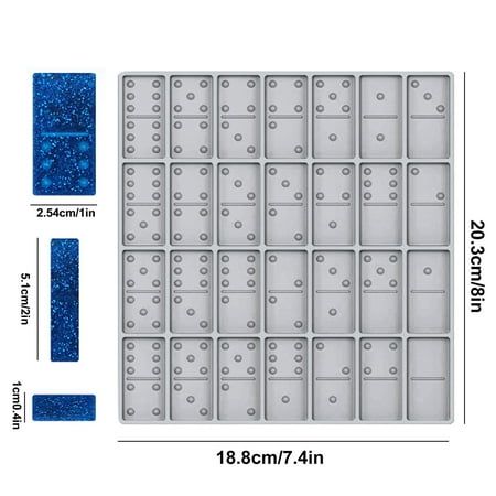 Moocorvic Silicone Domino Mold Resin Domino Mirror Epoxy Resin Abrasive Mold Toy Features: [Perfect size]-Domino molds are made of high-quality silicone. The front of the silicone molds are set up very well. They are shiny and the surface is very beautiful. Easy to use, resin parts are easy to come out [Silica gel material & reusable]-The domino casting mold is made of food-grade silicone, 100% BPA-free, reusable, non-sticky, soft, durable, and reusable. Temperature range: -40 to 446 (0C-230C) [ Dominoes Resin, Domino Resin, Custom Dominoes, Silicone Resin, Casting Resin Molds, Candle Cup, Diy Silicone Molds, Resin Kit, Resin Casting