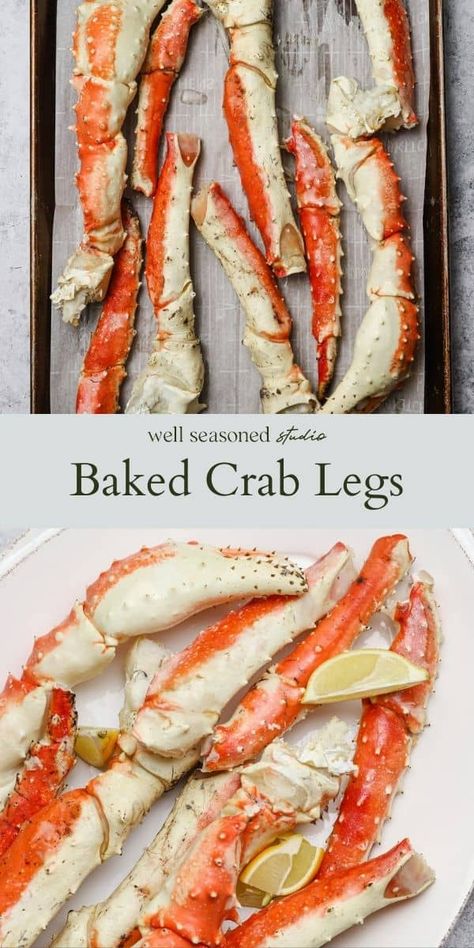 Baked King Crab Legs Recipe, King Crab Recipe, Crab Recipes Easy, Dungeness Crab Legs, King Crab Legs Recipe, Cooking Crab Legs, Cooking Crab, Legs At Home, Crab Legs Recipe