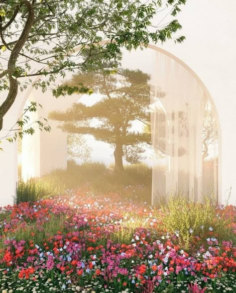 Dreamscape Architecture, 3d Cinema, Surreal Artwork, Ethereal Aesthetic, Fairy Aesthetic, Fantasy Aesthetic, Blender 3d, Magical Places, Nature Aesthetic