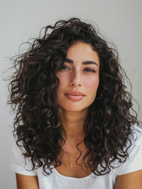 Top Curly Hairstyles for All Hair Lengths: Cute, Fancy, and Easy Looks for Every Occasion Haircut For School, Long Curly Hairstyles Natural, Curly Hairdos, Curly Hairstyles Natural, Easy Curly Hairstyles, Layered Curly Haircuts, Long Curly Hairstyles, Long Hair Perm, Medium Length Curly Hair