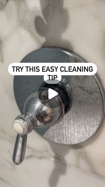 Kellsie Zapata | Cleaning Tutorials & Motivation | If your chrome shower fixtures have soap scum or hard water build up, let me show you an easy way to fix it. You only need two things. Af... | Instagram How To Clean Chrome Bathroom Fixtures, How To Clean Bronze Fixtures, Chrome Fixtures Bathroom, Chrome Shower Fixtures, Chrome Bathroom Fixtures, Black Bathroom Fixtures, Acrylic Shower Base, How To Clean Chrome, Bronze Fixtures