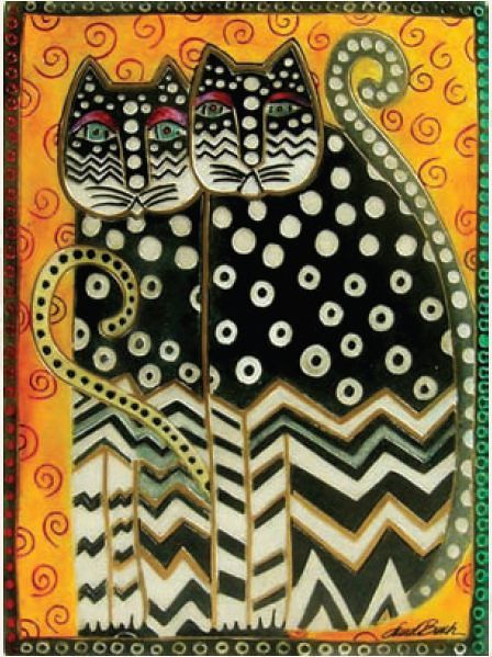 Laurel Birch, Laurel Burch Art, Laurel Burch Cats, Frida Art, Image Chat, Cat Quilt, Tableau Art, Laurel Burch, Cats Illustration