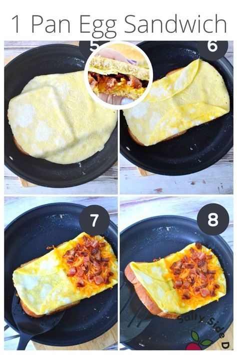 Pan Egg Sandwich, Egg Sandwich Hack, Egg And Bread Recipes, Easy Breakfast Sandwich, Food Sandwiches, Egg Sandwich Recipe, Egg Sandwich Breakfast, Breakfast Sandwich Recipes, Egg Sandwich