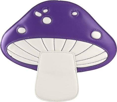 QiMing Mushroom Shoulder Purses,PU Lovely Botany CrossBody Bag for Girl Women(Purple): Handbags: Amazon.com Shoulder Purses, Small Shoulder Bags, Girls Unique, Bags For Teens, Mushroom Design, Zipped Bag, Small Purse, Perfect Bag, Shoulder Purse