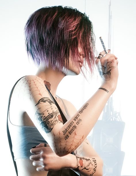 Judy Alvarez Tattoo, Judy Alvarez, Cyberpunk Art, Cyberpunk 2077, Cyberpunk, Video Games, Tattoos, Quick Saves, Video Game