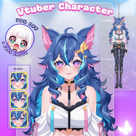 Live2d Vtuber Model Commission  Hi Thanks for Visiting Yuigahama Studio  >ᴗ< Ready to bring your dream characters to life?𓇼 ⋆.˚ Yay! You've landed in the perfect spot!  I can create Live2d VTuber model character from anime art, original character, chibi character  or even blend your ideas to make something truly unique. >ᴗ<  Full package includes (vtuber + rigging)  :   Character Model  ☆ Rigging ☆ Physics animation ☆  Full files to start streaming (moc3 files) + PSD file with separated layers ☆  Copyright, ownership, and commercial rights will be yours ☆  1 FREE twitch emote for half body character ☆  1 FREE twitch animate emote for full body character ☆  3 FREE facial expressions: Happy, Sad, Angry Rigging Service Package Includes  ☆  Breathing ☆  Blinking ☆  Head/Hair Movement ☆  Body Physics Animation, Vtuber Rigging, Live2d Model, Vtuber Assets, Hair Movement, Start Streaming, Anime Custom, Vtuber Model, Character Model