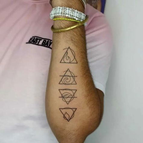 10 Best 4 Elements Tattoo Ideas That Will Blow Your Mind! - Outsons 4 Elements Tattoo, Four Elements Tattoo, Element Tattoo, Earth Tattoo, Air Tattoo, Tattoo Background, Skeleton Hand Tattoo, Elements Tattoo, Shape Tattoo