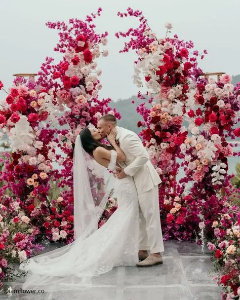 Wedding Colors ❤ Choosing your wedding colors is a task the couple needs to tackle early on. The wedding color palette will guide many of your other decisions like your wedding invitation design, bridesmaids’ dresses, and overall floral decor. Check more ideas in the article. #wedding #bride #weddingforward #weddingcolors #wedding decor #weddingtrends #colors2024 Pink Orange Wedding Decor, Pink Orange Wedding Flowers, Orange Pink Flowers, Orange Wedding Decorations, Pink Flowers Wedding, Orange And Pink Wedding, Best Wedding Colors, Wedding Parties Colors, Orange Wedding Flowers