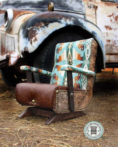 Western style Pendleton Cowhide and Leather upholstered kids lounge chair Kuna Idaho, Kids Lounge Chair, Water To Wine, Southwest Furniture, Wine Furniture, Upholstery Ideas, Ideas Decoracion, Western Furniture, Water Into Wine