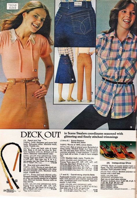 Days of Velour and Shaun Cassidy: Sears 1979 Junior Fashions - Flashbak 1979 Fashion, Sears Christmas Catalog, 70s Fashion Women, Pink Plaid Shirt, Fashion 1970s, Old Hairstyles, Machines Fabric, Junior Fashion, Christmas Catalogs