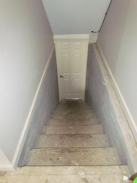 Opening Scene - Door ajar at the bottom of the stairs. (Basement) Door At The Bottom Of Stairs, Door At Bottom Of Basement Stairs, Door At Bottom Of Stairs, Under Basement Stairs, Basement Stairway, Living Room Office Combo, Basement Staircase, Room Under Stairs, Basement Steps