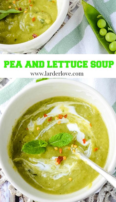 Lettuce Soup, Lettuce Recipes, Low Calorie Soup, Asparagus Soup, Italian Soup, Cold Soup, Pea Recipes, Crock Pot Soup, Soup Mixes