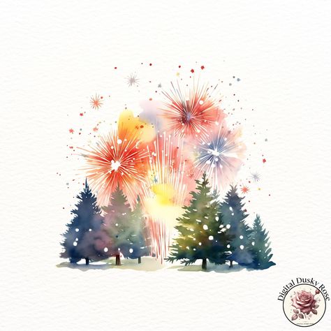 Watercolor Colorful Fireworks Clipart: City and Nature Scene for Joyful Celebrations and Festive Moments https://digitalduskyrose.etsy.com/listing/1806628481 Capture the magic of celebration with our Watercolor Colorful Fireworks Clipart! This vibrant collection features beautiful fireworks bursting over cityscapes and nature scenes, perfect for creating festive invitations, scrapbooking layouts, party decor, and other joyful moments. Whether you're designing for New Year's Eve, 4th of July,... Watercolour Fireworks, Fireworks Watercolor, Watercolor Fireworks, Fireworks Clipart, City And Nature, Beautiful Fireworks, Colorful Fireworks, Watercolor Calendar, Nouvel An