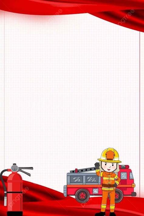 Fire Fighter Background, Banner Box Png, Attention Wallpaper, Attention Background, Fireman Kids, Fire Images, Box Png, Fireman Party, Community Helpers Preschool