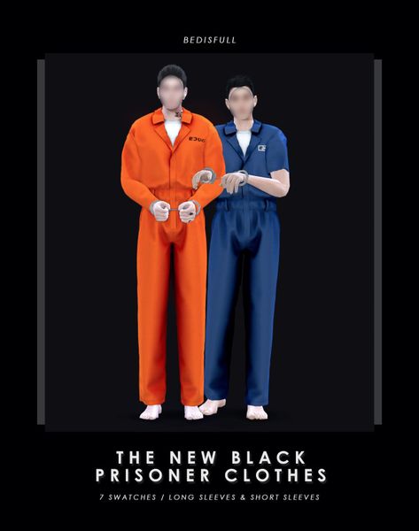 Sims 4 Prison Clothes, Sims 4 Police Uniform Cc, Sims 4 Police Cc, Guy Sims, Sims Halloween Costume, Waiter Outfit, Sims 4 Wedding Dress, Prison Jumpsuit, Prison Outfit