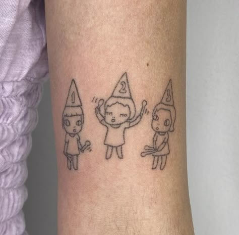 Vewn Art Tattoo, Cute Tats, Yoshitomo Nara, Doodle Tattoo, Poke Tattoo, Dainty Tattoos, Stick And Poke, Aesthetic Tattoo, Dream Tattoos