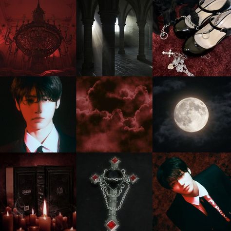 Vampire Themed Wallpaper, Vampire Aesthetic Enhypen, Enhypen Vampire Edit, Sunghoon Vampire Aesthetic, Vampire Moodboard Aesthetic, Chaconne Enhypen Aesthetic, Dark Red Vampire Aesthetic, Bite Me Aesthetic, Vampire Castle Aesthetic