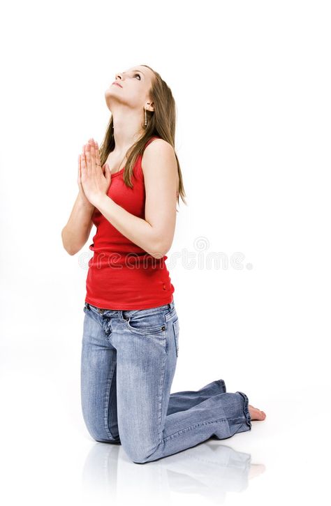 Praying. Beautiful young woman praying and looking up , #affiliate, #Beautiful, #Praying, #young, #praying, #woman #ad Art Reference Praying, Someone Praying Reference, Praying Refrence Pose, Prayer Pose Reference, Praying Kneeling, Person Praying Reference, Woman Praying Reference, Praying Pose Reference, Girl Praying