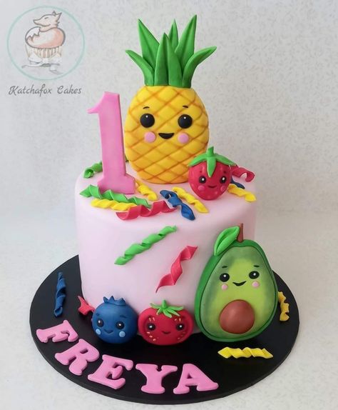 Hey Bear Pineapple Cake, Hey Bear Decorations, Hey Bear Cake Smash, Dancing Fruit Cake, Dancing Fruit Birthday Cake, Hey Bear Smash Cake, Hey Bear Sensory Birthday Cake, Hey Bear Birthday Cake, Hey Bear Cake