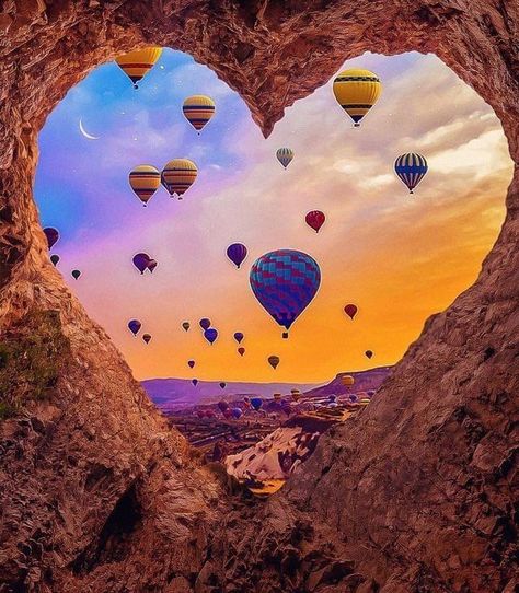 Hot Air Balloons, Air Balloons, Hot Air, A Heart, The Sky, Balloons, On Instagram, Instagram