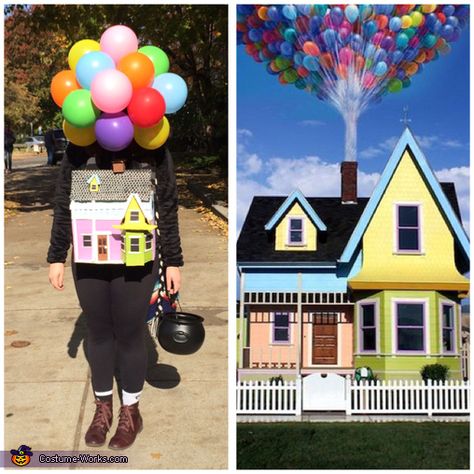 House From Up Costume, Up Movie Costume Ideas, 2015 Halloween Costumes, Up Halloween Costumes, Homemade Costume, Couples Costume, Costume Works, Up Costume, Disney Pixar Up