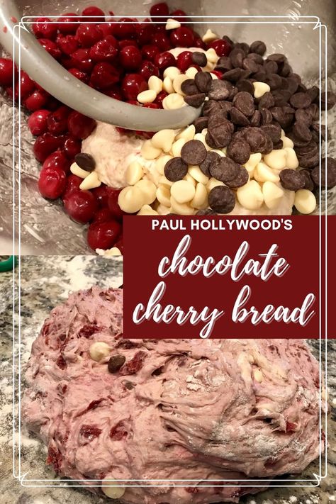 Chocolate Cherry Bread | Paul Hollywood's chocolate cherry bread is an  indulgent loaf full of sweet dark cherries and white and dark chocolate, but not too sweet or rich. This sweet braided bread is perfect for any occasion. I use Morello cherries.