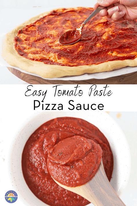 Making homemade pizza sauce is really easy and can be quickly made with pantry ingredients like tomato paste. This recipe makes enough sauce for multiple pies. ~ https://jennabraddock.com Tomato Paste Pizza Sauce, Easy Pizza Sauce, King Arthur Recipes, Quick Delicious Meals, Pizza Sauce Recipe, Easy Homemade Pizza, Pantry Ingredients, Pizza Sauce Homemade, Making Homemade Pizza