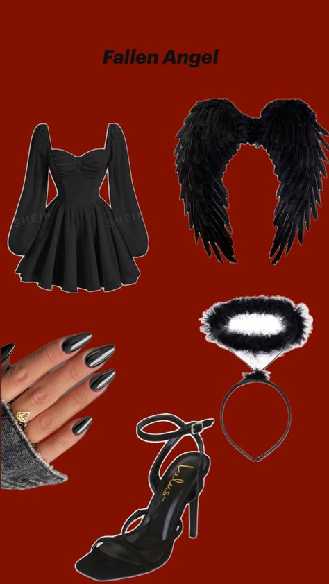 Fallen angel Halloween costume for teens Fallen Angel Halloween, Angel Halloween Costume, Angel Halloween, Angel Halloween Costumes, Costumes For Teens, Halloween Costumes For Teens, Halloween Outfit, Fallen Angel, Halloween Outfits