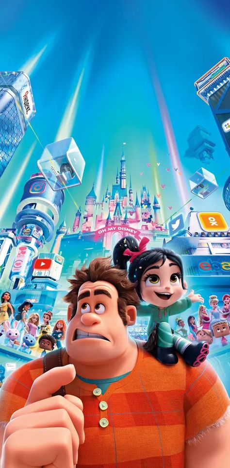 Download Ralph breaks interne wallpaper by Pramukh07 on ZEDGE™ now. Browse millions of popular free and premium wallpapers and ringtones on ZEDGE™ and personalize your phone to suit you. Browse now! | 5f81 Disney 4k, Rush Wallpaper, Disney Kızları, Vanellope Y Ralph, Ralph Breaks The Internet, Disney Animated Movies, Disney Background, Karakter Disney, Disney Collage