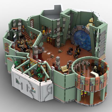 This model resembles the Stargate Operations within the central tower of the Lantean city ship Atlantis as seen in the science fiction television series Stargate Atlantis.It's an assembly... Atlantis City, Lego Tv, Stargate Universe, Lego Spaceship, Lego Mecha, Stargate Sg1, Lego Space, Stargate Atlantis, Spaceship Design