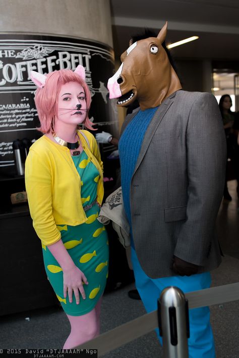 Princess Caroline and BoJack Horseman #NYCC2015 Princess Caroline Bojack, Bojack Horseman Costume, Princess Carolyn, Make Your Own Costume, Clever Costumes, Pink Costume, Bojack Horseman, Creative Costumes, Princess Caroline