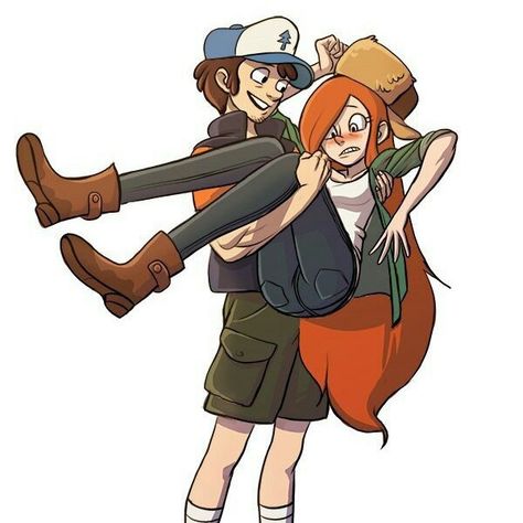 Dipper and Vendy Dipper And Wendy, Dipper E Mabel, Monster Falls, Wendy Corduroy, Fall Anime, Gravity Falls Dipper, Gravity Falls Au, Desenhos Gravity Falls, Gravity Falls Fan Art