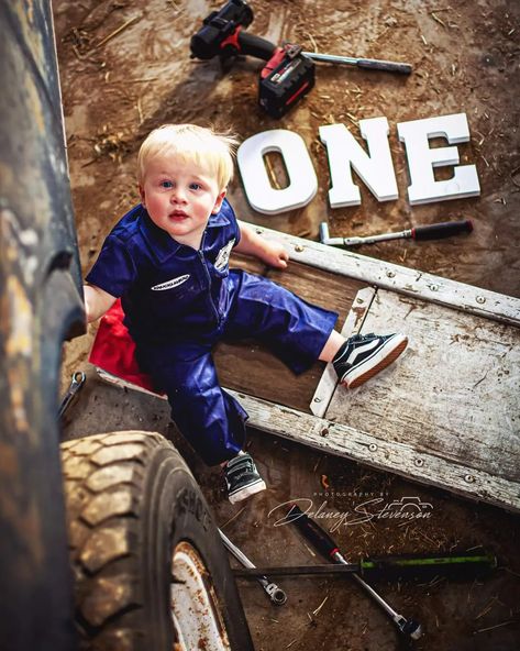 Monster Jam Photo Shoot, Classic Truck Photo Shoot, Monster Truck Photo Shoot, Baby Mechanic Photoshoot, Newborn Mechanic Photography, Toddler Mechanic Photo Shoot, Baby Mechanic, Toddler Photoshoot, Photography Mini Sessions