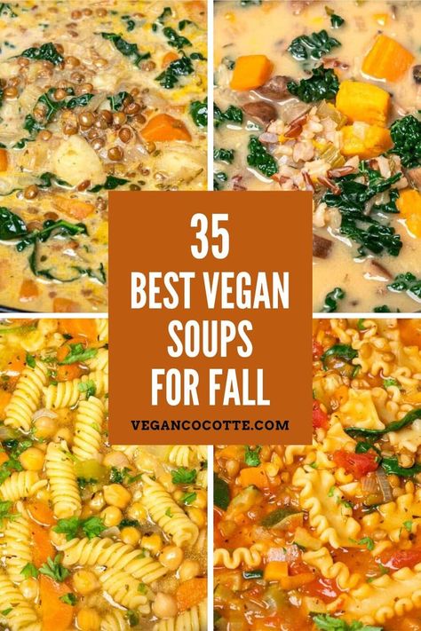 35 Best Vegan Soup Recipes for Fall Vegan Harvest Soup, Easy Vegan Vegetable Soup, Vegetarian Fall Soups And Stews, Best Vegan Soup Recipes Ever, Vegan Vegetable Soup Instant Pot, Fall Vegan Soup Recipes, Vegetarian Soups And Stews Crock Pot, Vegan Soup Crockpot Recipes, Easy Vegan Potato Soup