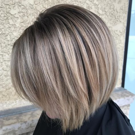 Layered Bronde Bob with Bangs Anya Hair, Shaggy Layered Bobs, Bronde Bob, Ash Blonde Bob, Layered Bob With Bangs, Long Layered Bob, Layered Bob Short, Layered Bobs, Layered Bob Haircuts