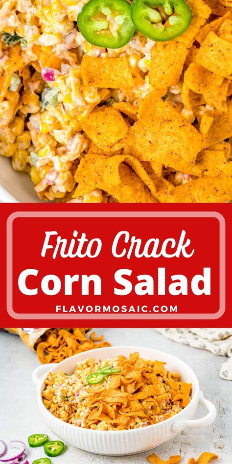 Corn Chip Salad, Cold Corn Salad, Frito Corn Salad, Corn Recipes Side Dishes, Picnic Side Dishes, Potluck Salad, Cornbread Salad, Corn Side Dish, Potluck Side Dishes