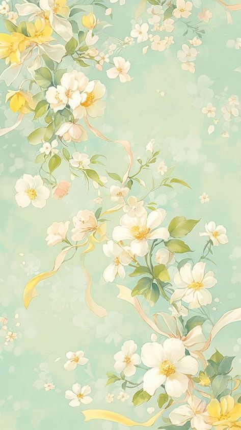 Flowers wallpaper graphics painting pattern. | premium image by rawpixel.com Floral Digital Art, Flowers Pattern Illustration, Phone Wallpaper Floral, Wallpaper Aesthetic Nature, Summer Vibes Wallpaper, Flower Wallpaper Aesthetic, Iphone Wallpaper Texture, Graphics Painting, Floral Pattern Wallpaper